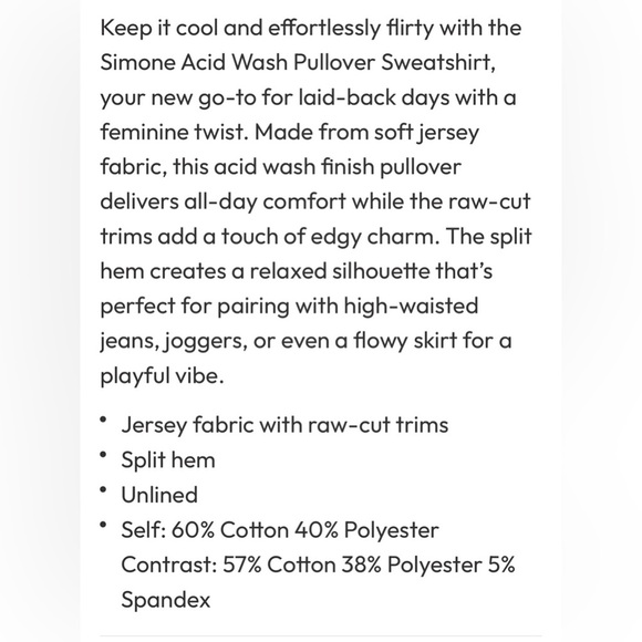 VICI - Acid Wash Pullover Sweatshirt - Picture 7 of 8